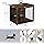 51H3g34tmL._AC_US40_.jpg DWANTON Dog Crate Furniture with Cushion, Wooden Kennel Table with Double Doors, Indoor Dog House, Small/Medium/Large/Extra Large Size, 27.2″ L, Rustic Brown