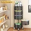51MjPJgCRzL._AC_US100_.jpg SNTD Fruit and Vegetable Basket Bowls for Kitchen with Metal Top Lid, 5 Tier Rotating Storage Rack Cart for Potato Onion Bread Banana, Wire Basket Organizer on Wheels, Large, Black