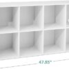 51OfbZg3dmL._AC_SX679_.jpg Best Choice Products 8-Cube Storage Organizer, 11in Shelf Opening, Bookcase, Display Shelf, Customizable w/ 3 Removable Back Panels – White