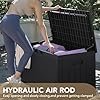 51On82lzTUL._AC_US100_.jpg Devoko 100 Gallon Waterproof Large Resin Deck Box Indoor Outdoor Lockable Storage Container for Patio Furniture Cushions Garden Tools (100 Gallon, Black)