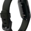 Fitbit Inspire 3 Health &-Fitness-Tracker with Stress Management, Workout Intensity, Sleep Tracking, 24/7 Heart Rate and more, Midnight Zen/Black One Size (S & L Bands Included)