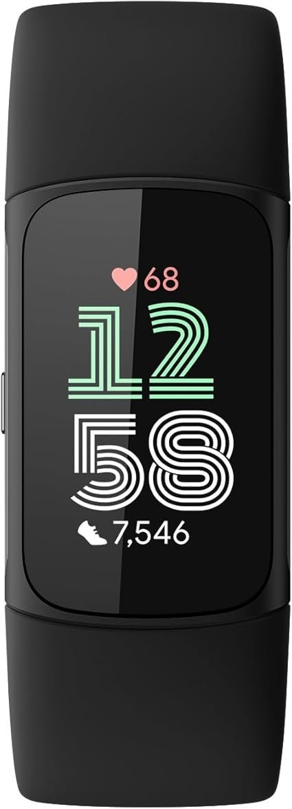 51Z0jIeDFhL._AC_SX425_-1.jpg Fitbit Charge 6 Fitness Tracker with Google apps, Heart Rate on Exercise Equipment, 6-Months Premium Membership Included, GPS, Health Tools and More, Obsidian/Black, One Size (S & L Bands Included)