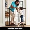 51r0nXkm5L._AC_US100_.jpg Cumbor 36″ Extra Tall Baby Gate for Dogs and Kids with Wide 2-Way Door, 29.7″- 46″ Width, and Auto Close Personal Safety for Babies and Pets, Fits Doorways, Stairs, and Entryways, Black