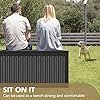51wCP7dcqdL._AC_US100_.jpg Devoko 100 Gallon Waterproof Large Resin Deck Box Indoor Outdoor Lockable Storage Container for Patio Furniture Cushions Garden Tools (100 Gallon, Black)