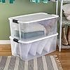 51xbwK7PZAL._AC_US100_.jpg Sterilite 4-Pack Ultra Latching Box, Storage Bins with Lids, Clear Plastic, 116 Quart – Heavy-Duty Organizing Containers for Closet, Bathroom, and Office