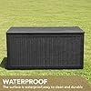 51yWV815wRL._AC_US100_.jpg Devoko 100 Gallon Waterproof Large Resin Deck Box Indoor Outdoor Lockable Storage Container for Patio Furniture Cushions Garden Tools (100 Gallon, Black)