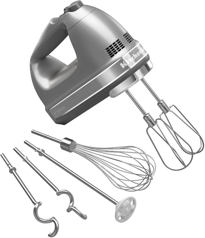 611qXJBeUmL._AC_SX679_.jpg KitchenAid 9-Speed Digital Hand Mixer with Turbo Beater II Accessories and Pro Whisk – Contour Silver