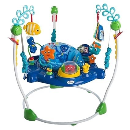 613lGFZ93xL._SX425_.jpg Baby Einstein Neptune’s Ocean Discovery Activity Baby Jumper Activity Center, Ages 6 Months +, Max Weight 25 lbs., Unisex