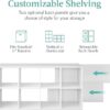 61DA6uHzvHL._AC_SX679_.jpg Best Choice Products 8-Cube Storage Organizer, 11in Shelf Opening, Bookcase, Display Shelf, Customizable w/ 3 Removable Back Panels – White