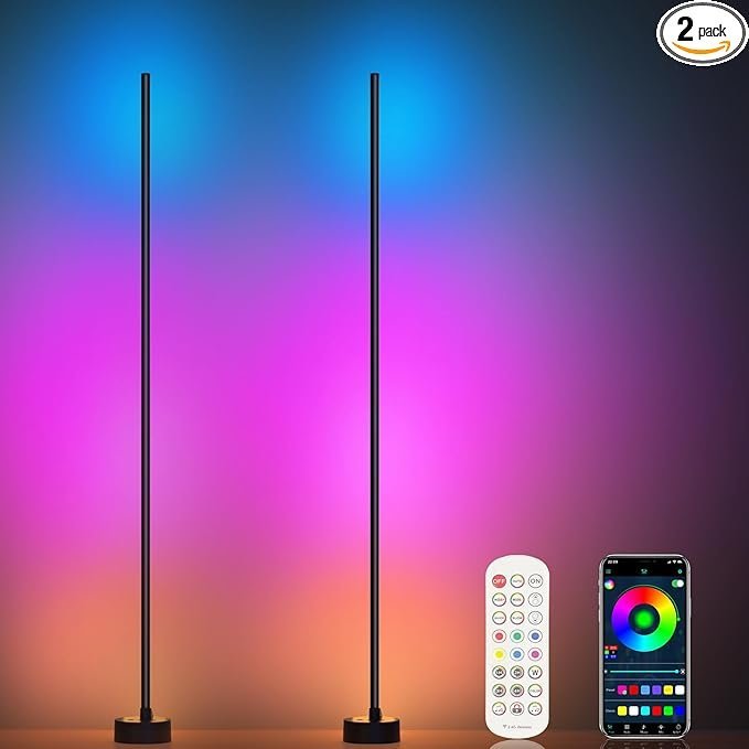 61IBd9m-GVL._AC_SX679_PIbundle-2TopRight00_SH20_.jpg Miortior Corner Floor Lamp, 2 Pack LED Corner Lamp with App/Remote/Button Control, Smart RGB Floor Lamp with 16 Million DIY Colors & 68+ Scene, Music Sync for Living Room, Bedroom, Gaming Room