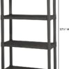 Sterilite 2-Pack 4 Shelf Unit, Heavy-Duty Shelving Storage and Utility Rack – Standing Plastic Organizer Shelves for Kitchen, Bathroom, and Garage