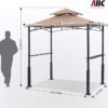 ABCCANOPY 8x5 Grill Gazebo with LED Light, Khaki