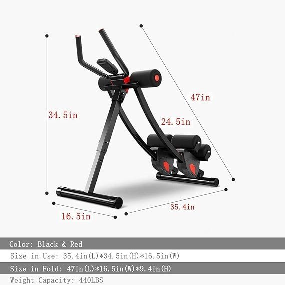 61WSbPLm5tL._AC_SX569_.jpg Fitlaya Fitness ab machine, ab workout equipment for home gym, Height Adjustable ab trainer, foldable fitness equipment.