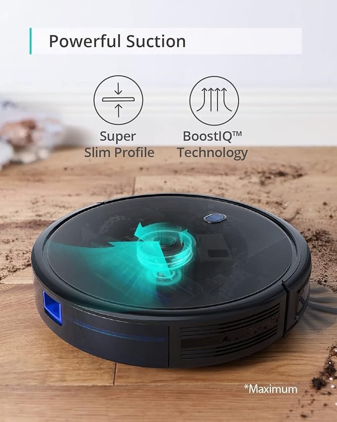 61a2DsgXjGL._AC_SX679_.jpg eufy Robot Vacuum 11S MAX, Super Thin, Powerful Suction, Quiet, Self-Charging Robotic Vacuum Cleaner, Cleans Hard Floors to Medium-Pile Carpets, Black