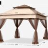 61bJ8nOATDL._AC_SL1500_.jpg MASTERCANOPY Patio Gazebo Outdoor Pop Up Gazebo with Mesh Walls (11×11,Champagne)