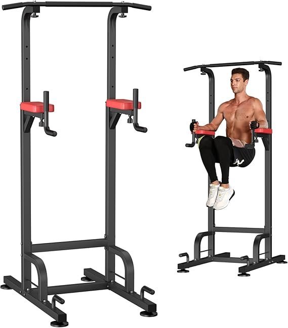 61elWeHX71L._AC_SX569_.jpg RELIFE REBUILD YOUR LIFE Power Tower Pull Up Bar Station Workout Dip Station for Home Gym Strength Training Fitness Equipment