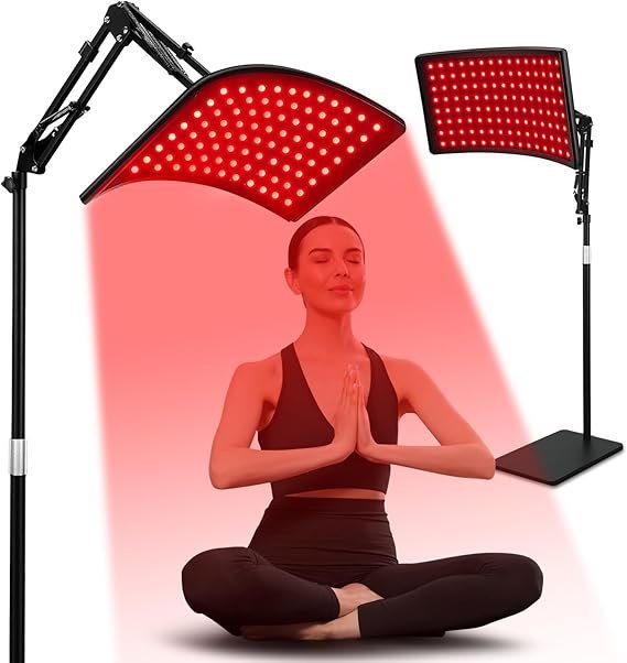 61pxVaksnoL._AC_SX569_.jpg Red Light Therapy for Face and Body, Red Infrared Light Therapy Lamp with Stand Led 660nm Red Light-Therapy& 850nm Infrared Light Device for Body