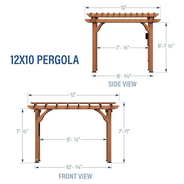 Backyard Discovery 10′ x 12′ Cedar Pergola