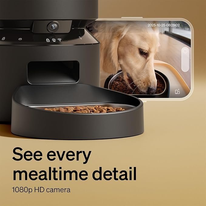 71-EGetLGQL._AC_SX679_.jpg PETLIBRO Automatic Cat Feeder with Camera, 1080P HD Video with Night Vision, 5G WiFi Pet Feeder with 2-Way Audio, Low Food & Blockage Sensor, Motion & Sound Alerts for Cat & Dog Single Tray