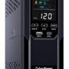 CyberPower CP1500AVRLCD3 Intelligent LCD UPS System, 1500VA/900W, 12 Outlets, 2 USB Ports, AVR, Mini Tower, Black