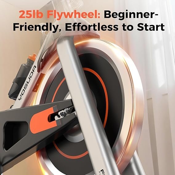 711bTiNr4GL._AC_SX569_.jpg YOSUDA Exercise Bike, Brake Pad Stationary Bike for Home with Exclusive App, Magnetic Indoor Cycling Bike with 300 lb Weight Capacity, Low Noise, Tablet Holder and Fitness Courses for Weight Loss