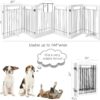 716Pof5HonL._AC_SX679_.jpg PAWLAND 144-inch Extra Wide 30-inches Tall Dog gate with Door Walk Through, Freestanding Wire Pet Gate for The House, Doorway, Stairs, Pet Puppy Safety Fence, Support Feet Included, White,6 Panels
