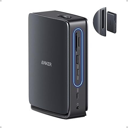 717kW6pwEyL._AC_SX425_.jpg Anker Nano Laptop Docking Station with Detachable Hub, 13-in-1 USB-C Triple Display Docking with 2 HDMI+1 DP, 10 Gbps USB-C, 3 USB-A, Audio, SD/TF, Ethernet, 100W Max PD for Dell, Lenovo, HP, and More