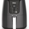 718uTMDRFL._AC_SX466_.jpg Ninja Air Fryer | 4 QT Capacity | 4-in-1 Roast, Crisp, Roast, Reheats, & Dehydrates | Dishwasher Safe Parts | 105°F-400°F | Includes 20 Easy & Healthy Recipes | 1550 watt | Grey | AF101