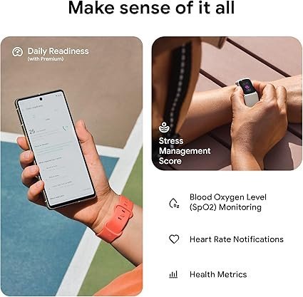 7193m1D4Y3L._AC_SX425_.jpg Fitbit Charge 6 Fitness Tracker with Google apps, Heart Rate on Exercise Equipment, 6-Months Premium Membership Included, GPS, Health Tools and More, Obsidian/Black, One Size (S & L Bands Included)