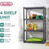 Sterilite 2-Pack 4 Shelf Unit, Heavy-Duty Shelving Storage and Utility Rack – Standing Plastic Organizer Shelves for Kitchen, Bathroom, and Garage