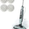 Shark Steam & Scrub Steam Mop, All-in-One Scrubbing and Sanitizing Hard Floor Cleaner, LED Headlights, 4 Dirt Grip Soft Scrub Pads Included, XL Water Tank, Swivel Steering, Hawaiian Grey, S8001