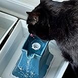 71GUfhvkibL._AC_UC154154_CACC154154_QL85_.jpg PetSafe Drinkwell Pagoda Fountain – Hygienic Ceramic Continuous Flowing Fountain – Elevated Upper Bowl & Double Free-Falling Stream Design – Minimalist Pet Hydration Station – 70 oz Capacity