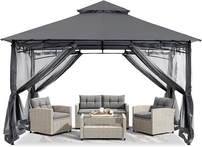 ABCCANOPY 10x10 Patio Gazebo with Mosquito Netting