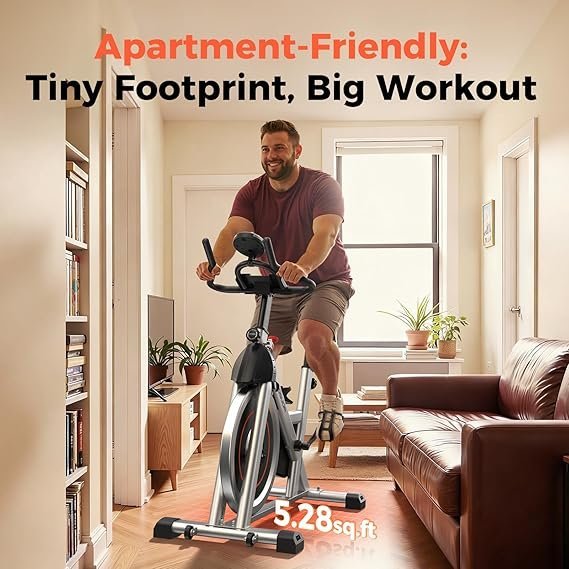 71JXDRbd5OL._AC_SX569_.jpg YOSUDA Exercise Bike, Brake Pad Stationary Bike for Home with Exclusive App, Magnetic Indoor Cycling Bike with 300 lb Weight Capacity, Low Noise, Tablet Holder and Fitness Courses for Weight Loss