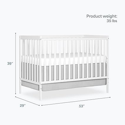 71LKvMTtBEL._SX425_-1.jpg Delta Children Essex 4-in-1 Convertible Baby Crib, Bianca White with Natural Legs