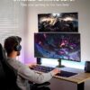 71PL4pXciL._AC_SX679_.jpg HUANUO 17-32 Inch Dual Monitor Stand, Vertical Dual Monitor Mount, Monitor Stand 2 Monitors, Ergonomic Adjustable Tilt/Swivel/Rotate, Weight Max 19.8 lbs, VESA 75/100mm