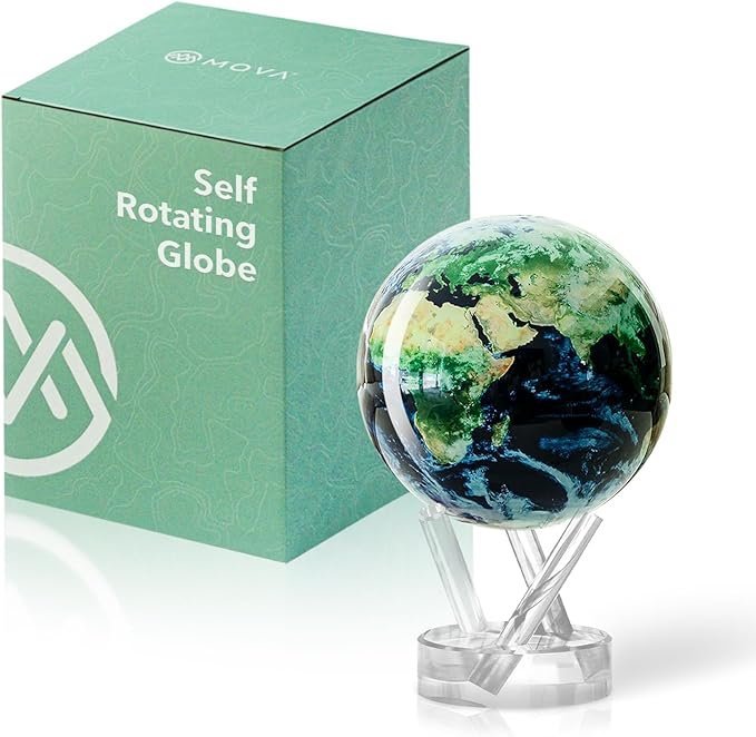 71QOXD2LYML._AC_SX679_.jpg MOVA Globe – Earth with Clouds Classic (4.5″) | Self-Rotating Globe Powered by Light | Silent Motion, No Batteries or Wires | Unique Desk Decor or Gift for Space Lovers