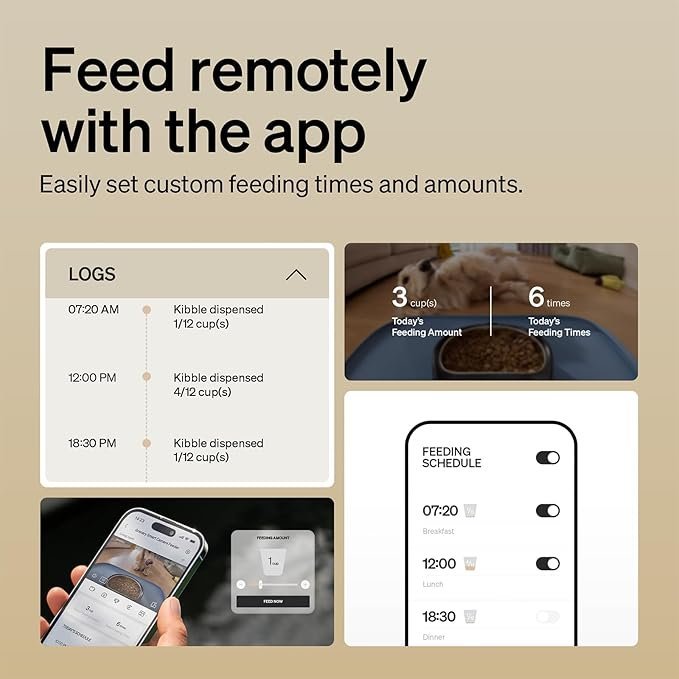 71QcDhpAkGL._AC_SX679_.jpg PETLIBRO Automatic Cat Feeder with Camera, 1080P HD Video with Night Vision, 5G WiFi Pet Feeder with 2-Way Audio, Low Food & Blockage Sensor, Motion & Sound Alerts for Cat & Dog Single Tray