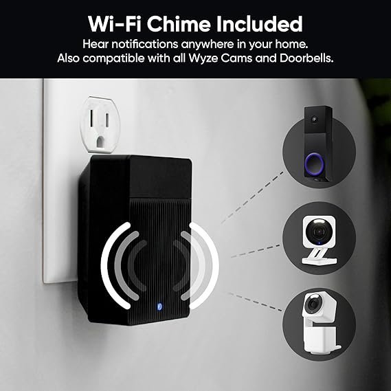 71SgwZbdyUL._AC_SX569_.jpg WYZE Wireless Duo Cam Video Doorbell (Chime Included), Battery Powered, 2K Full HD Video, 2 Cameras (People and Package), 2-Way Audio, Color Night Vision