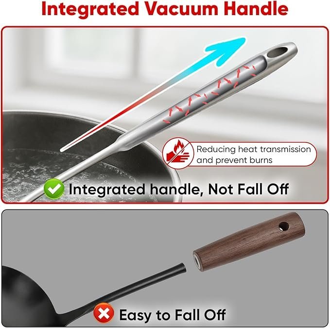 71TPdsmhvlL._AC_SX679_.jpg Newness 9 Pcs Cooking Utensils Set, 304 Stainless Steel Kitchen Utensils Set, Metal Kitchen Accessories, Include Soup Ladle, Slotted Skimmer Spoon, Spaghetti Spoon and Spatula, Dishwasher Safe