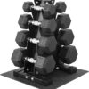 71UftekW8qL._AC_SX569_.jpg Fitvids Rubber Coated Hex Dumbbell Set with Storage Rack, 100/150/200/550 LB Hand Weight Set with Anti-Slip Grip for Home Gym
