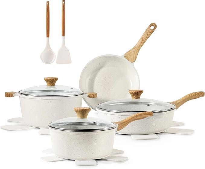 71Vp9n43OsL._AC_SX679_.jpg SENSARTE Nonstick Ceramic Cookware Set, 13-Piece Non-toxic Pots and Pans Set, Healthy Kitchen Cooking Set with Stay-Cool Handles, Silicone Tools and Pot Protectors, PFAS Free