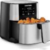 71VzGtbzyFL._AC_SX679_.jpg Chefman Air Fryer 8 Qt | TurboFry® 4-in-1 with 450°F Hi-Fry Option for Crispier Results | Bake, Dehydrate, Frozen | XL Nonstick Dishwasher-Safe Basket | Stainless Steel