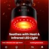 BOB AND BRAD Q2 Ultra Mini Massage Gun with Red Light Infrared Heating Head, Pocket-Sized Deep Tissue Massager for Muscle Therapy, HSA Portable Percussion Massage Gun for Pain Relief FSA Eligible