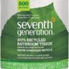 Seventh Generation White Toilet Paper 2-ply 100% Recycled Paper, 500 sheets, Pack of 60
