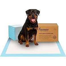 71del30yQjL._AC_UL232_SR232232_.jpg PETSWORLD Extra Large Potty Pads for Dogs, Odor Eliminating 30″ x 36″, 150 Count Pee Pads for Dogs, Gigantic XL Dog Pads, 5 Layer Ultra Absorbent Technology, Leak Proof Training Pads for Dogs & Cats