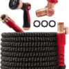 Pocket Hose 100 FT Copper Head Expandable Garden Hose with Pocket Pivot, No Tangles, AS SEEN ON TV, 360° Swivel, Tri-Tex Tubing, Force Field Jacket, Lead-Free, No-Kink, Anti-Burst w/APT