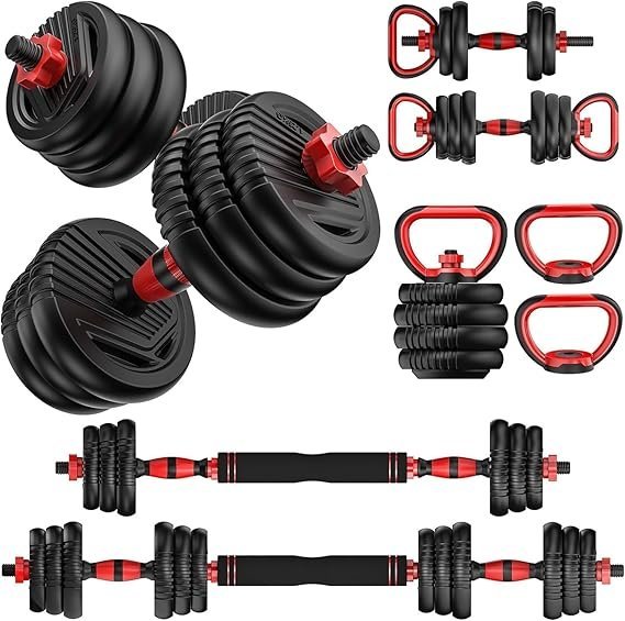 71lLqhkGDvL._AC_SX569_.jpg Adjustable Dumbbell Set, 20–90 lbs