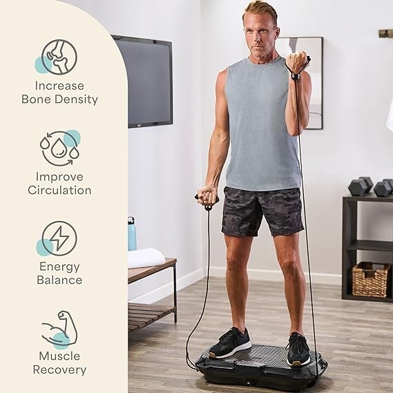 71lj-ozgyJL._AC_SX569_.jpg Lifepro Waver Vibration Plate Exercise Machine for Lymphatic Drainage, Muscle Activation, Full-Body Workout Vibrating Platform with Loop Bands, Fitness Equipment for Strength Toning & Fat Loss
