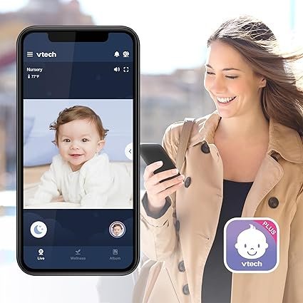 71oit40vehL._SX425_.jpg VTech VM901 Smart WiFi Baby Monitor with 1080p FHD Camera and 5″ HD IPS Display, Free App, Remote Pan Tilt Zoom, Night Vision, Motion Detection Alerts